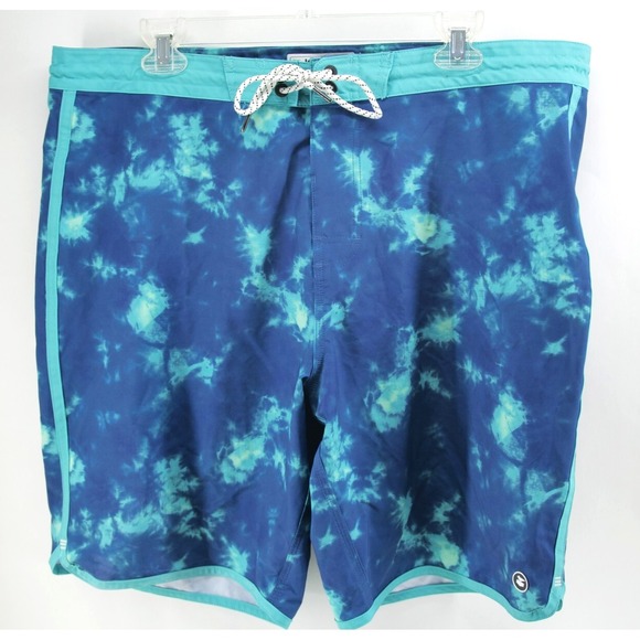 JETTY BRAND Blue SWIMMING SWIM TRUNKS BOARD SHORTS MENS SIZE 38 - Picture 1 of 10